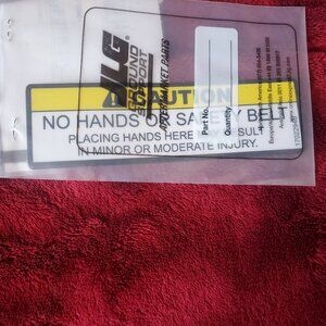 No Hands Decal JLG 1702294 NWT 2 in package